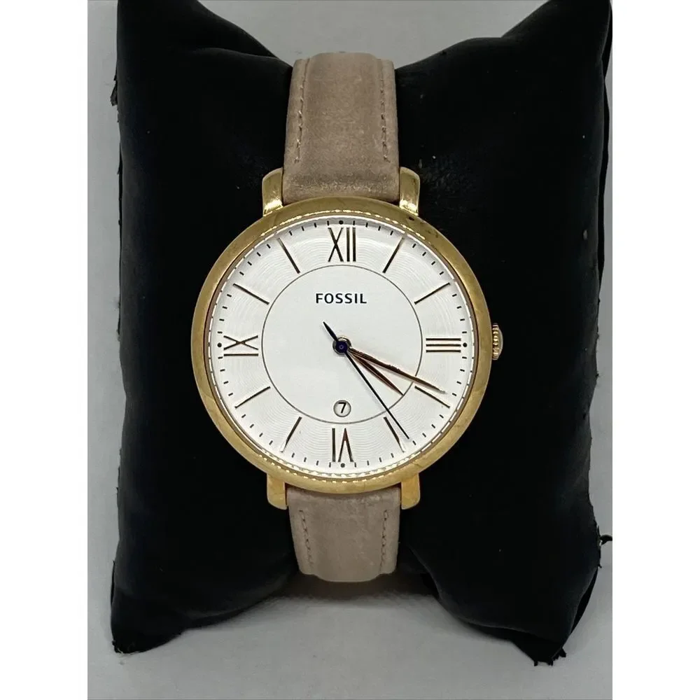 Fossil Jacqueline ES3988 Women's Blush Leather Analog Dial Quartz Watch MP369
